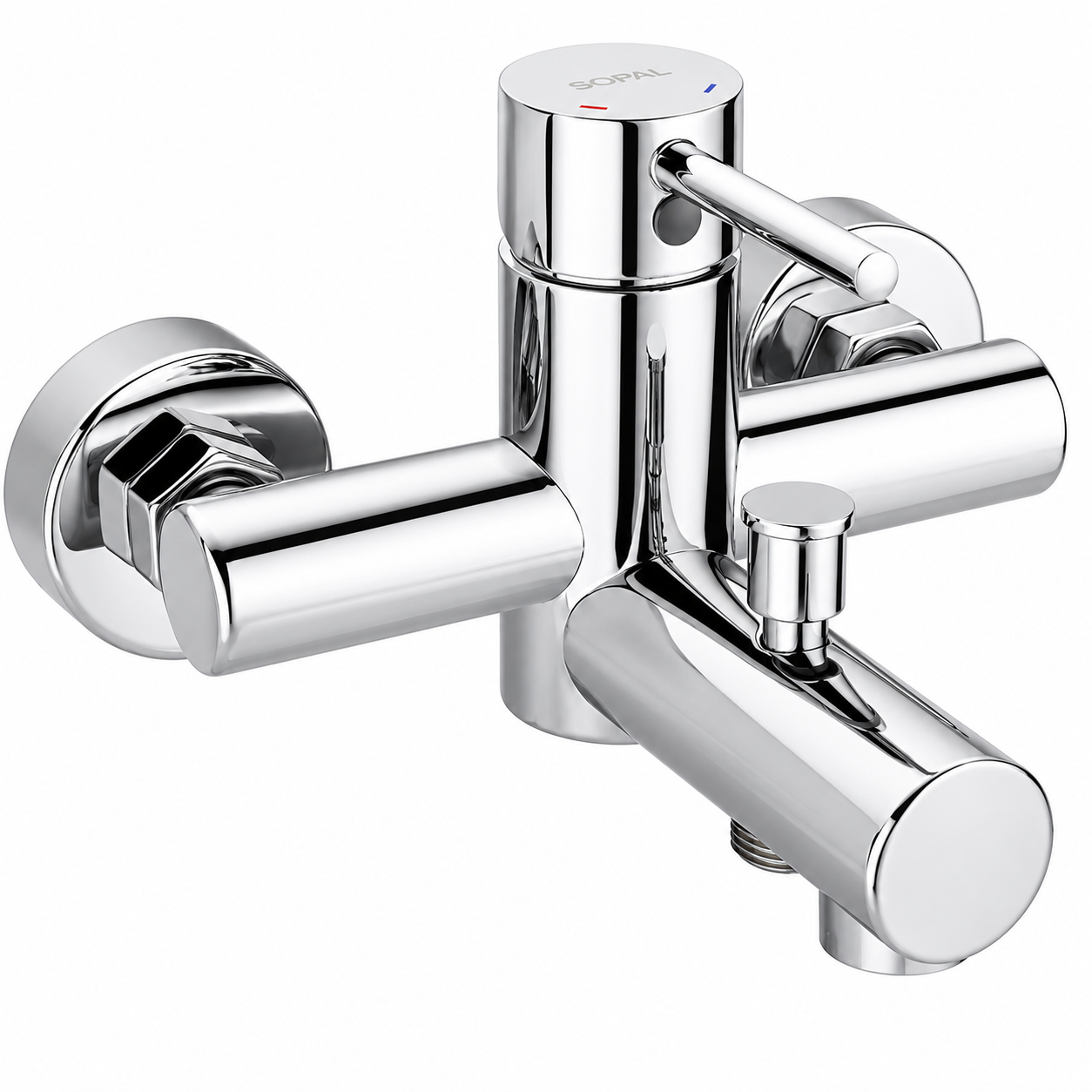 Mitigeur Bain-Douche SOPAL Série Bizerte 0637A04 — Kit Complet Douchette Inverseur Verrouillable Cartouche Ø35mm Chromé | SQES Tunisie
