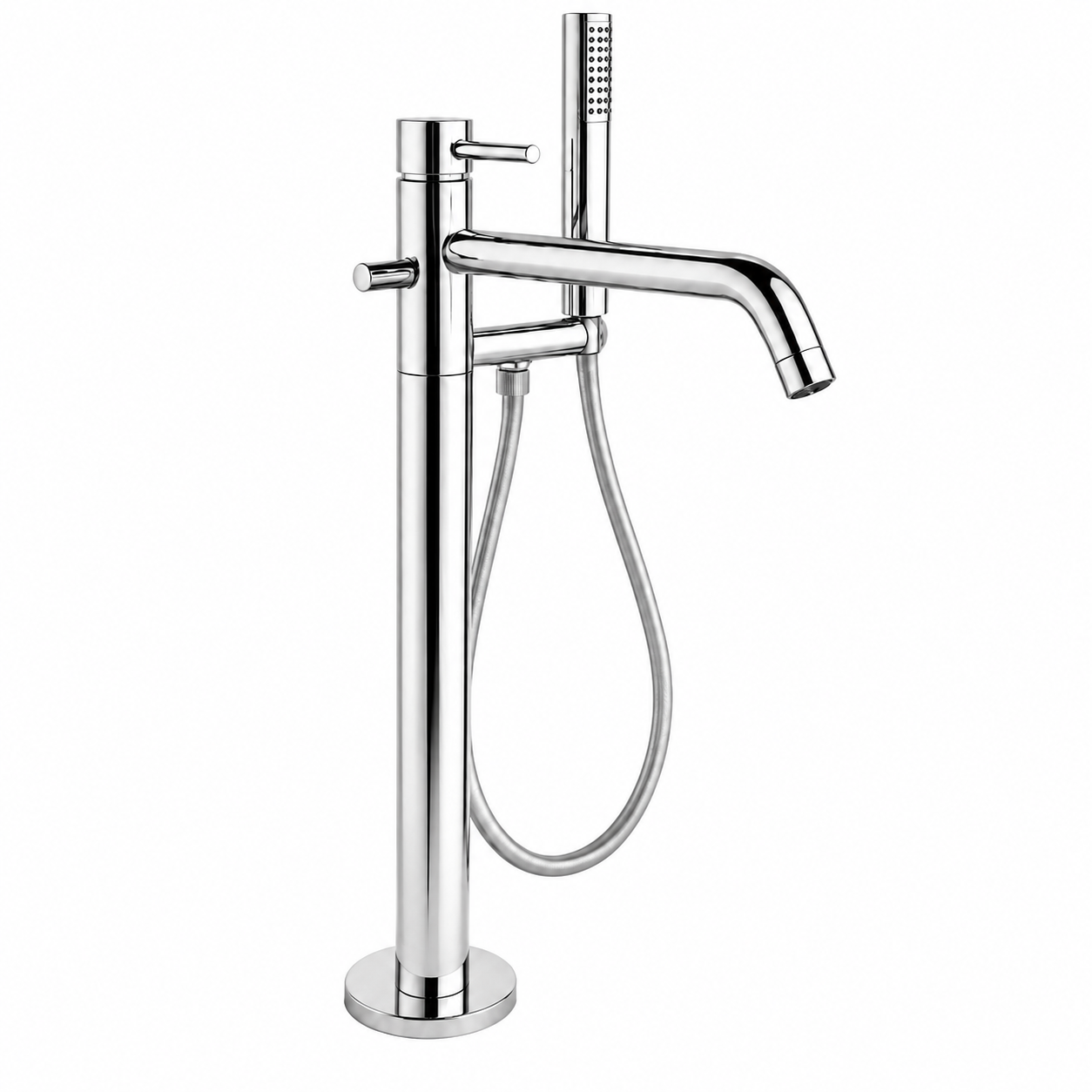 Mitigeur Bain-Douche sur Pied SOPAL Série Bizerte 0646A04 — Cartouche Céramique Ø35mm Inverseur Verrouillable Chromé NF EN ISO 1456 | SQES Tunisie
