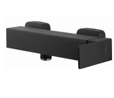 Mitigeur douche noir mat mural FRAMO E200 – design minimaliste, anti-traces, cartouche céramique nouvelle génération, fabrication italienne premium
