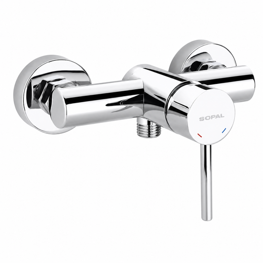 Mitigeur de Douche SOPAL Série Bizerte 06D4A04 — Kit Complet Flexible 1,5m Douchette Jets Multiples Cartouche Ø35mm | SQES Tunisie
