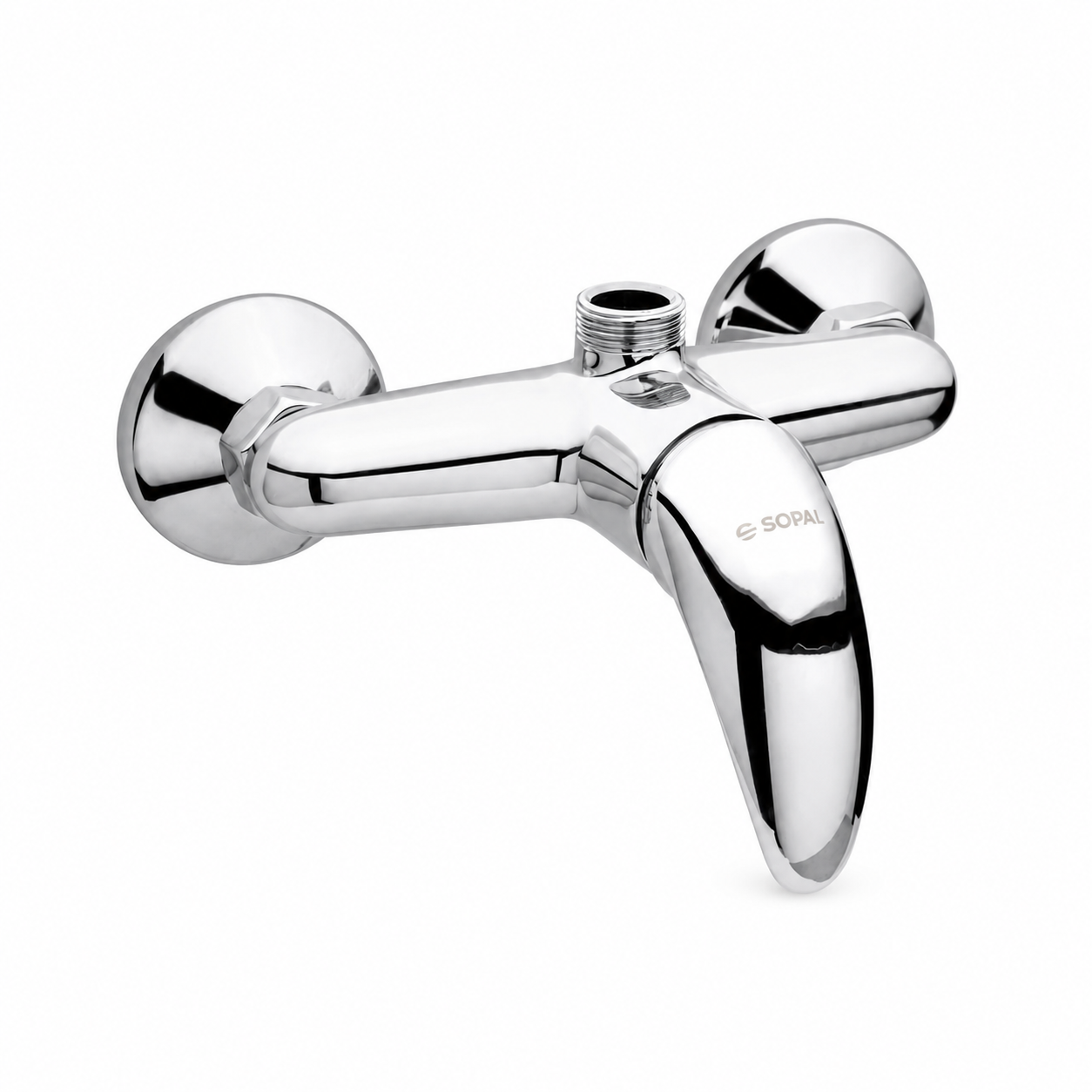 Mitigeur de Douche Sortie Haute SOPAL Série Kerkennah 06DFA04 — Cartouche Céramique Ø35mm Chromé NF EN ISO 1456 | SQES Tunisie

