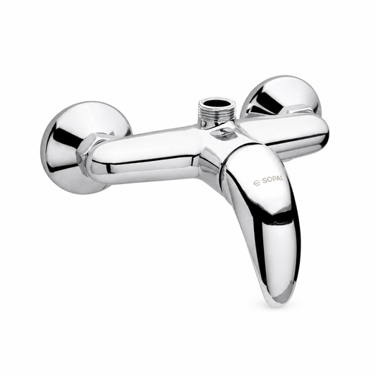 Mitigeur de Douche Sortie Haute SOPAL Série Kerkennah 06DFA04 — Cartouche Céramique Ø35mm Chromé NF EN ISO 1456 | SQES Tunisie
