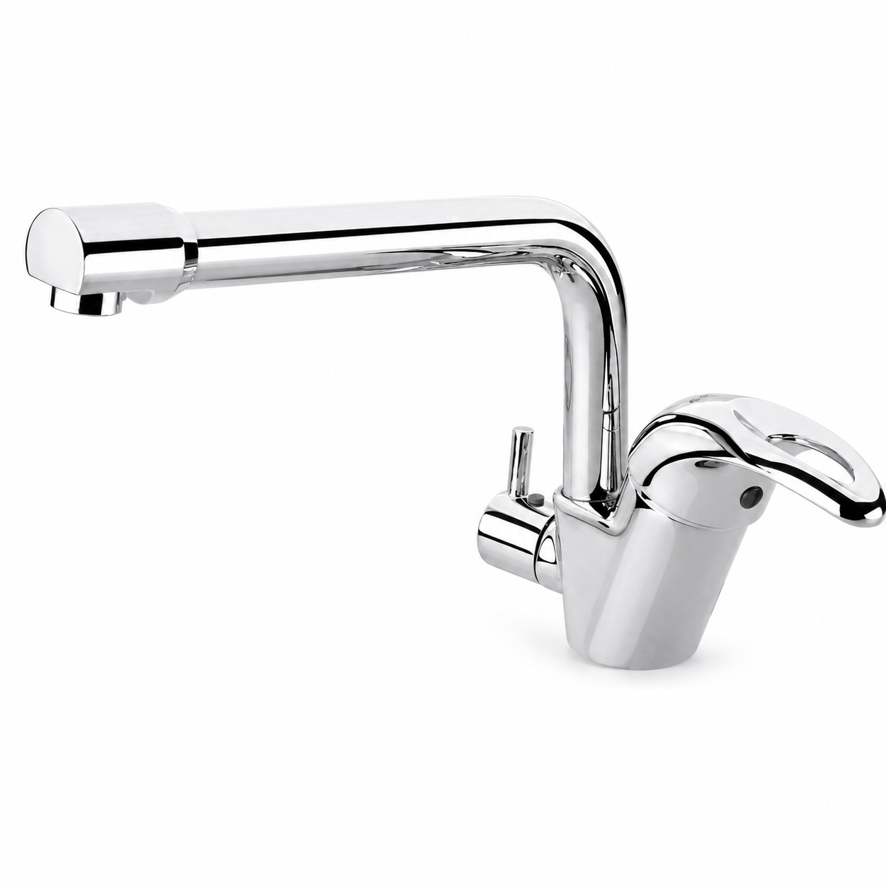 Mitigeur Évier 3 Entrées 1 Sortie SOPAL Série Djerba 06DSA04 — Bec Rotatif 360° Cartouche Ø40mm Chromé NF EN ISO 1456 | SQES Tunisie
