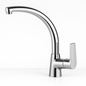Mitigeur évier chrome bec orientable 360° FRAMO B200 – rotation fluide silencieuse, anti-traces, cartouche céramique, fabrication italienne premium
