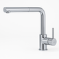 Mitigeur évier chrome FRAMO 620 avec douchette extractible – 2 jets, bec pivotant 360°, cartouche céramique, fabrication italienne premium
