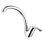 Mitigeur évier FRAMO 520 chrome poli – bec haut courbé, cartouche céramique, levier monocommande, fabrication italienne premium
