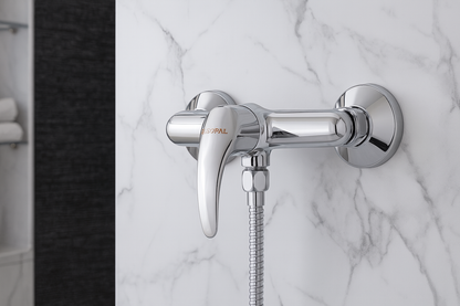 Mitigeur installé dans douche moderne