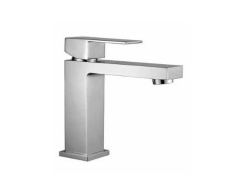 Mitigeur lavabo chrome FRAMO E200 avec bonde de vidage incluse – design contemporain épuré, laiton chromé, kit complet, fabrication italienne premium
