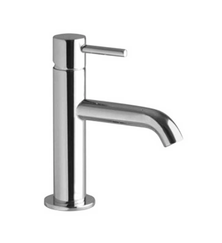 Mitigeur lavabo chrome FRAMO E410 avec bonde de vidage incluse – design cylindrique élégant, résistant corrosion, kit complet, fabrication italienne premium
