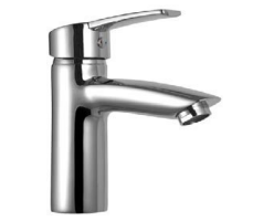 Mitigeur lavabo chrome sans vidage série B200 FRAMO – cartouche céramique, anti-calcaire, bec ergonomique, fabrication italienne premium
