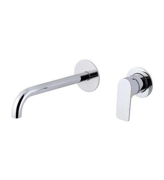Mitigeur lavabo encastré chrome FRAMO E500 – installation murale, design épuré minimaliste, résistant corrosion, fabrication italienne premium
