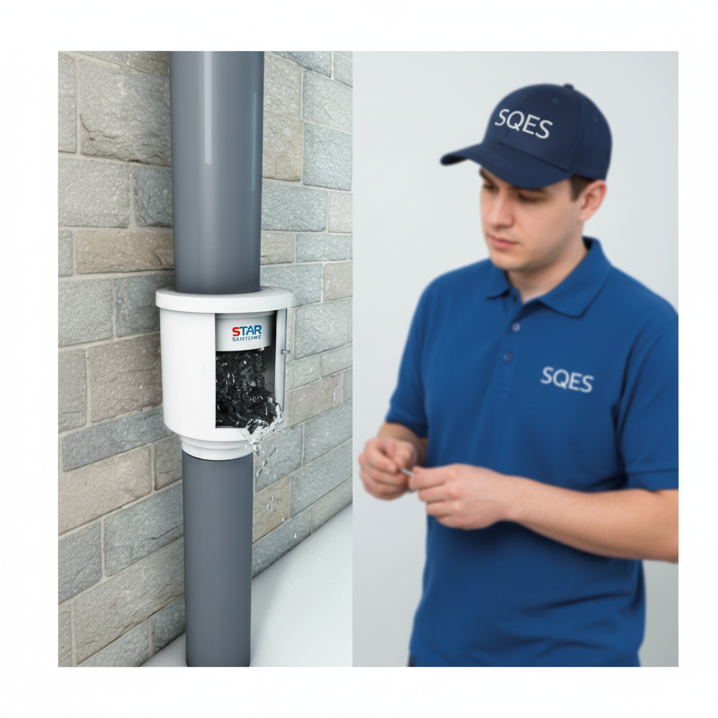 Obturateur installé sur tuyau