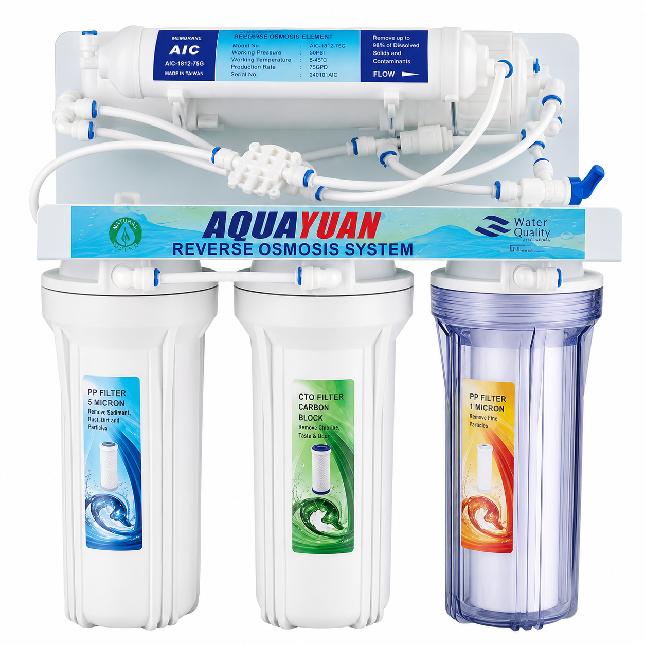 Osmoseur 5 Étages Sans Pompe – Système Filtration Eau Osmose Inverse – CEG Réf. 713BAN15 | SQES Tunisie
