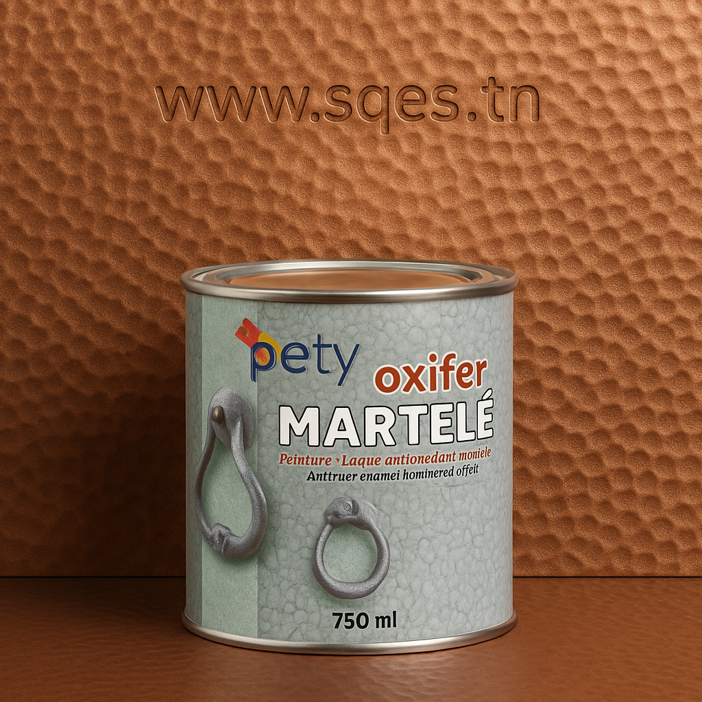 Oxifer Martelé Cuivre PETY 750ml – laque antioxydante 2en1 effet martelé cuivre, anti-rouille direct sur métal, finition chaleureuse et authentique intérieur et extérieur

