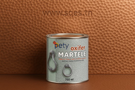 Oxifer Martelé Cuivre PETY 750ml – laque antioxydante 2en1 effet martelé cuivre, anti-rouille direct sur métal, finition chaleureuse et authentique intérieur et extérieur
