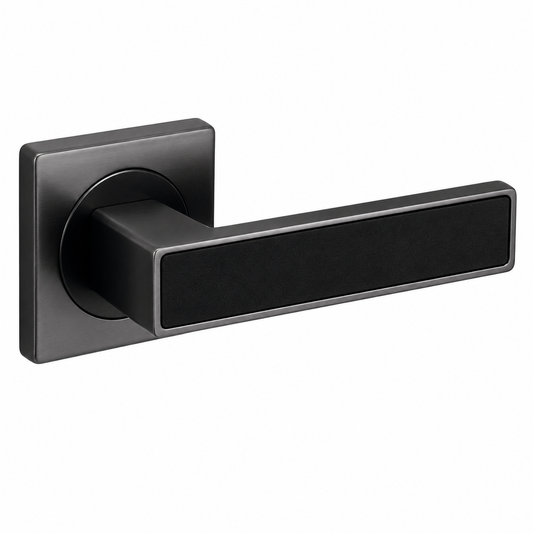 ÖZEN Ensemble Béquille ADEN Carré Fumé / Noir – PT GT WC – Poignée de Porte | SQES Tunisie
