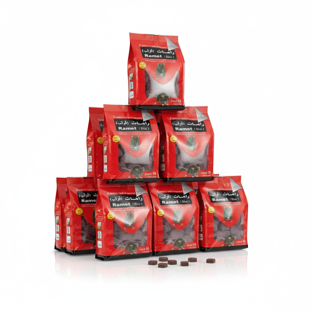 Pâtes Anti-Rongeurs Ramet Pack de 10 - Pyramide Fond Blanc