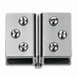 Paire de charnières de vitre 8 mm CM174 pour porte de meuble en verre