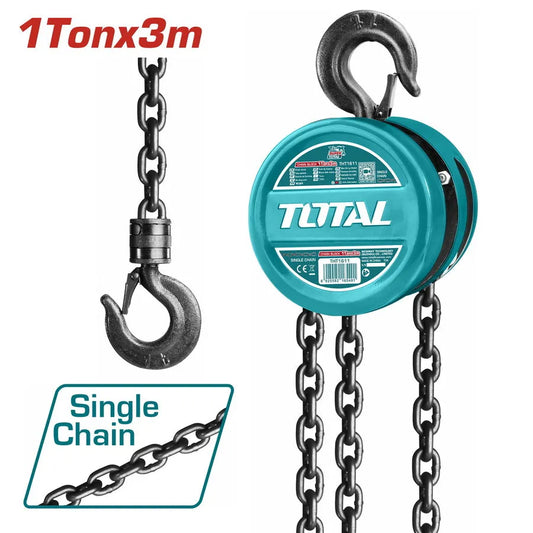 Palan à chaîne TOTAL THT1611 1 tonne chaîne 3m – levage sécurisé atelier chantier industriel