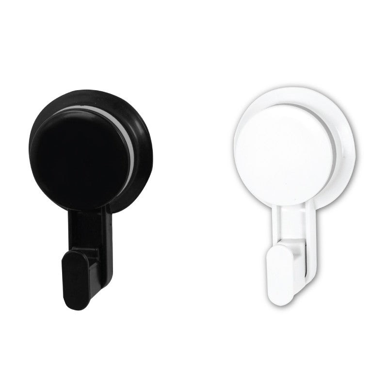 Patère à ventouse ABS EJIM fixation sans perçage – disponible en noir et blanc pour salle de bain et douche
