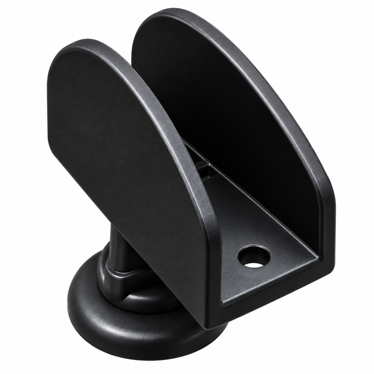 Patin réglable en U MDF19 pour mobilier. Disponible en noir. Découvrez les accessoires de quincaillerie meuble sur SQES Tunisie.