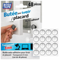 Patin silencieux meuble Boss Tape 9mm lot de 48 – anti-bruit, protection sol anti-rayures, chaises, tables et armoires
