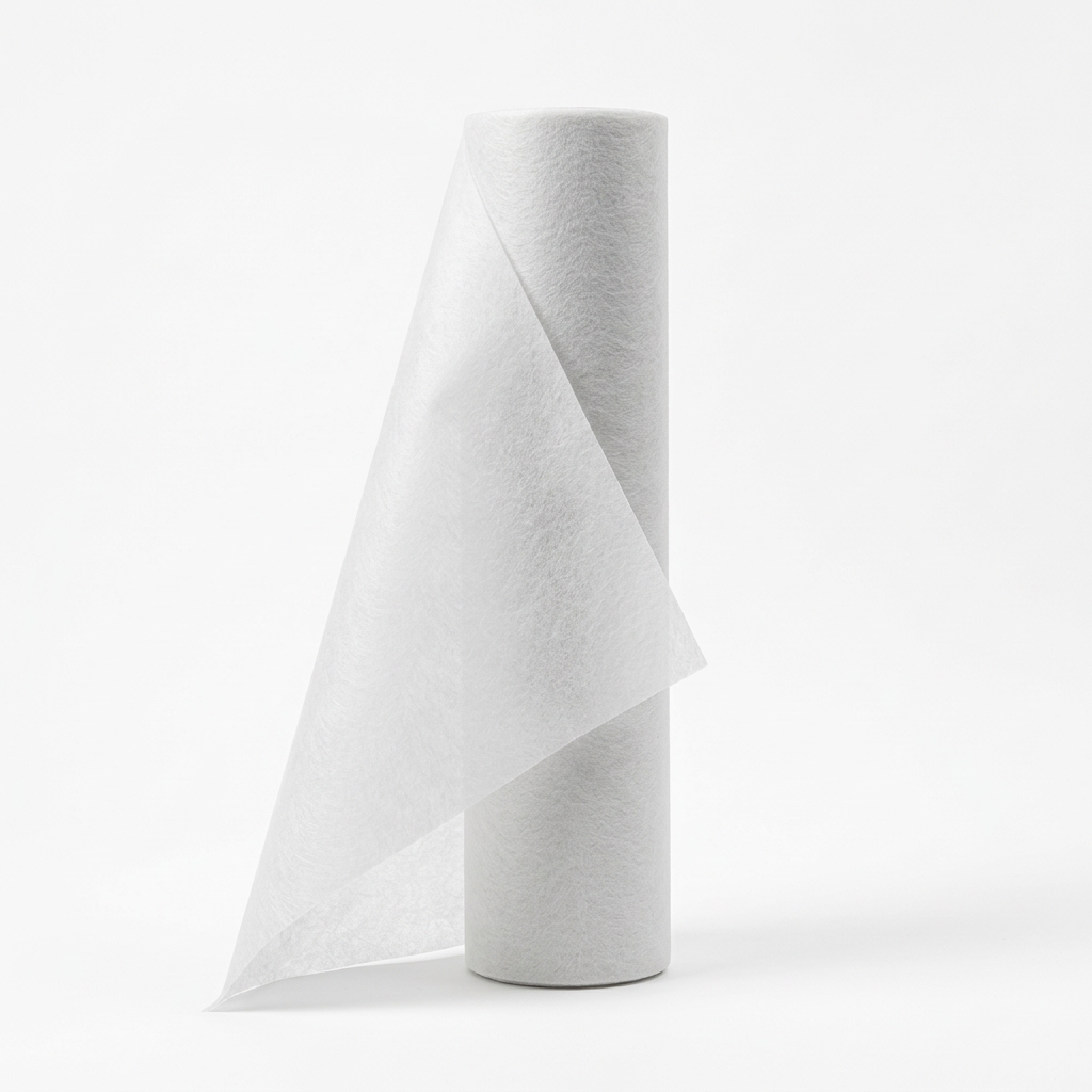 Photo principale du rouleau géotextile blanc sur fond blanc, format carré