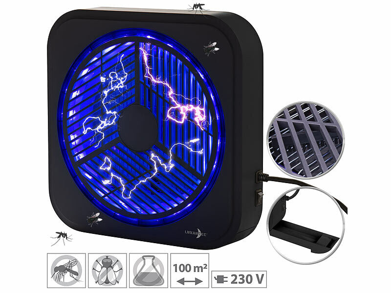 Piège à insectes mural UV 12 W GM-40LC noir