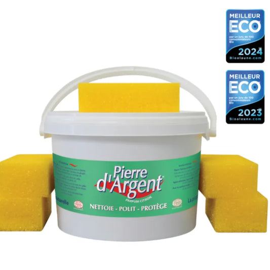 Pierre d'argent 4kg, Pierre d'Argent à l'Argile Blanche - SQES