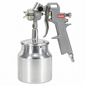 Pistolet pneumatique VALEX 1559887 avec réservoir 0,85 L, buse Ø1,5 mm, pression 4 bar et consommation d’air 150 L/min.