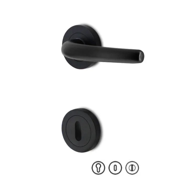 Poignée de Porte avec Rosace – Capri- Noir - SQES
