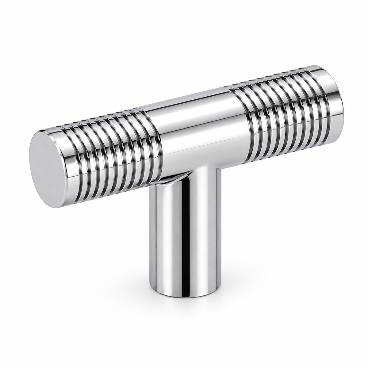 Bouton T de meuble 28501 disponible en finitions Chrome pour cuisine, dressing et ameublement.