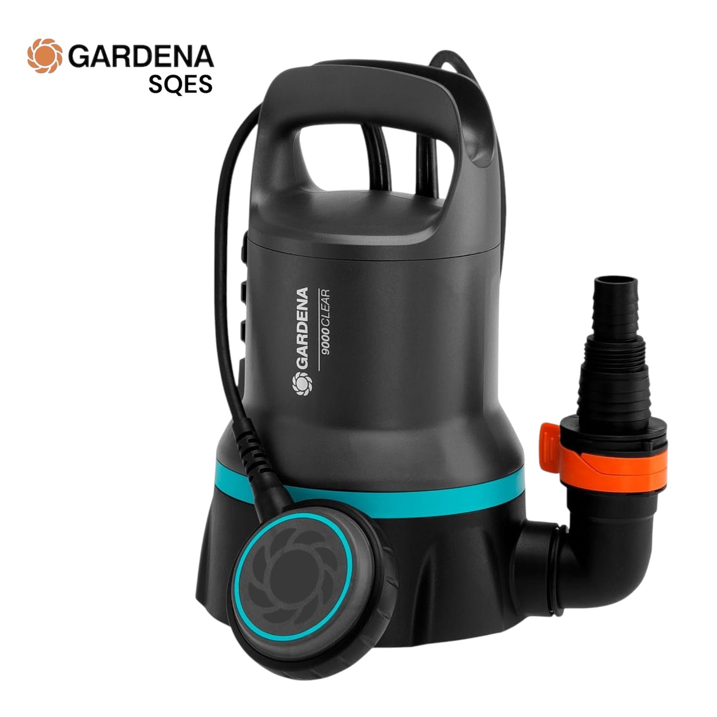 Pompe d'Évacuation pour Eaux Claires 9000 GARDENA Réf. 9030-20 — 9000 L/h, 300W, Flotteur Automatique, Câble 10m | SQES Tunisie
