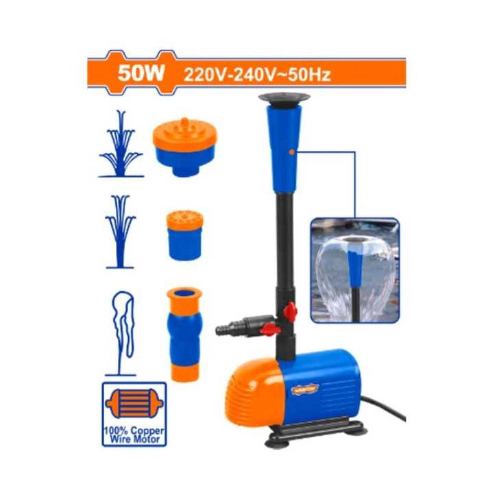 Pompe de fontaine WADFOW WWPMA005 50 W, débit catalogue 1 980 L/h, alimentation 220–240 V 50 Hz, pour fontaine décorative et circulation d’eau compatible | SQES Tunisie
