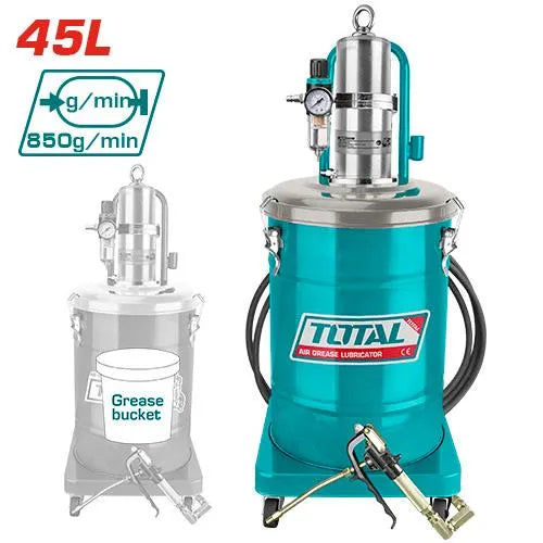 Pompe à Graisse Pneumatique TOTAL THT118452 400bar 850g/min Rapport 50:1 Tuyau 5m Filtre Eau — SQES Tunisie
