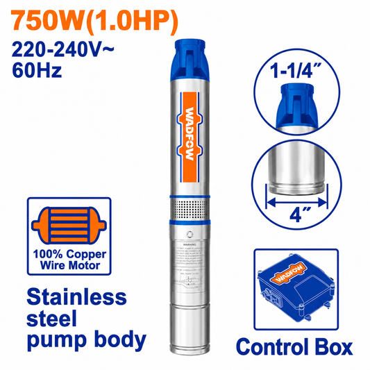 Pompe Immergée 2HP 1500W + Coffret WADFOW WWPD6051