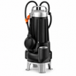 Pompe submersible CITY PUMPS 1,5 CV, débit maxi 750 L/min, hauteur 15 m et immersion maximale 10 m.