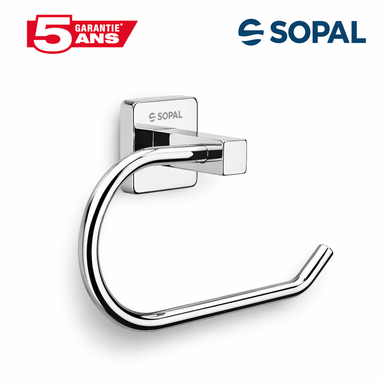 Porte essuie-mains SOPAL Ward SB65A04 chromé brillant laiton fixation invisible | SQES Tunisie

