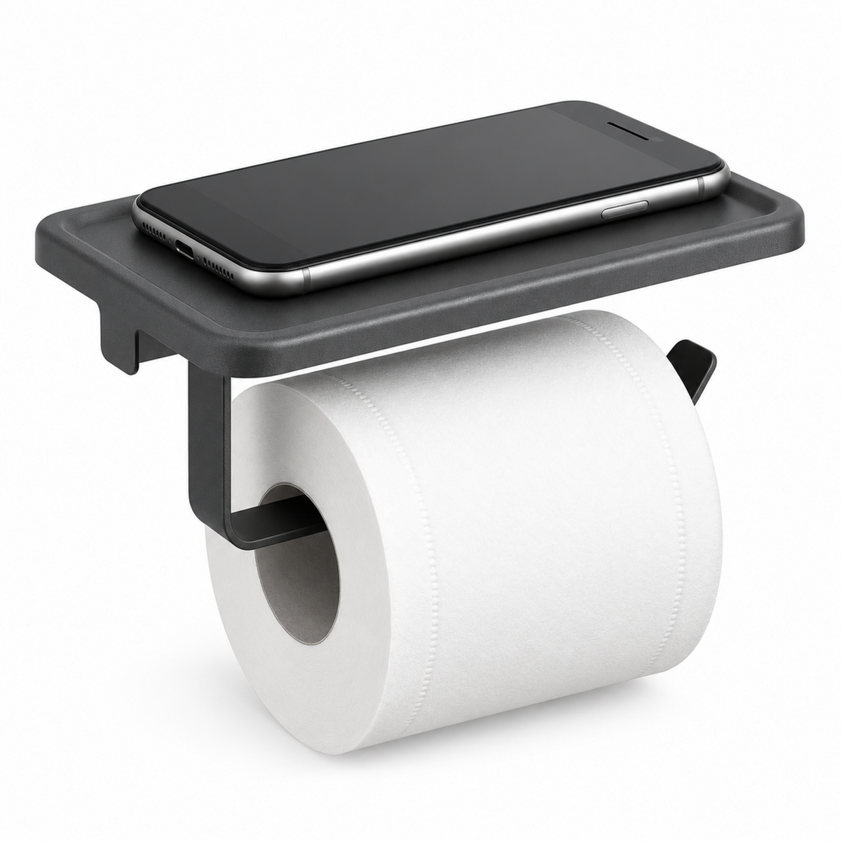 Porte Papier Toilette avec Support Smartphone STP-039 Gun Grey