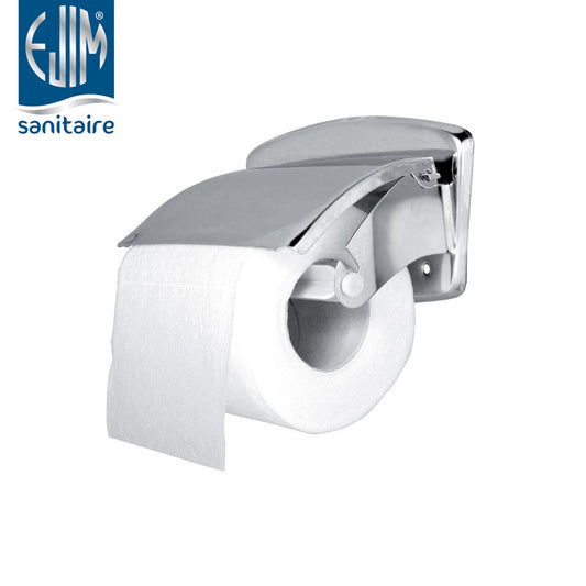 Porte papier WC mural inox 304 avec couvercle EJIM référence JWC2084 – anti-rouille, hygiénique, fixation murale vis incluses
