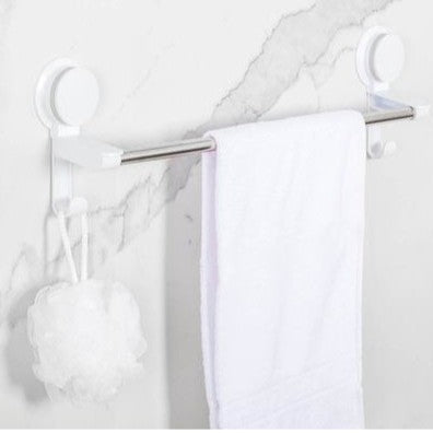 Porte-serviette 1 branche mural inox EJIM anti-rouille – disponible en blanc et noir, fixation murale visserie incluse

