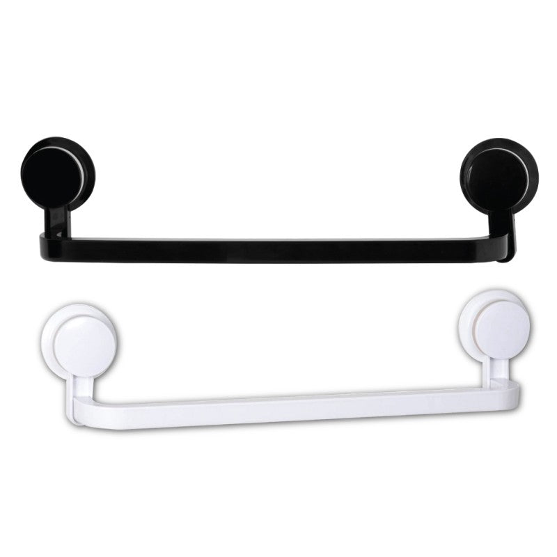 Porte-serviette 1 branche à ventouse ABS EJIM sans perçage – disponible en noir et blanc pour salle de bain
