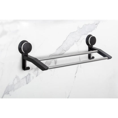 Porte-Serviette Inox 2 Branches – Résistant et Design Moderne – EJIM NOIR 