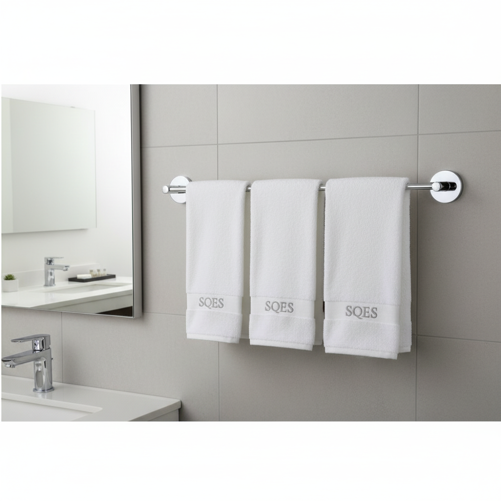 Porte serviette avec serviettes de marque SQES