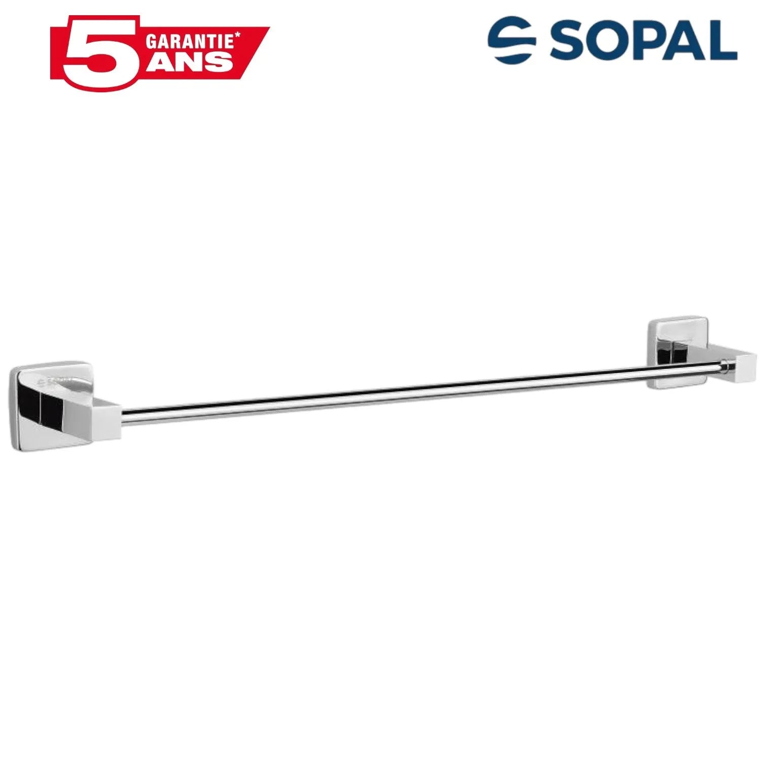 Porte-serviettes simple SOPAL Ward SB43A04 chromé brillant laiton fixation invisible | SQES Tunisie
