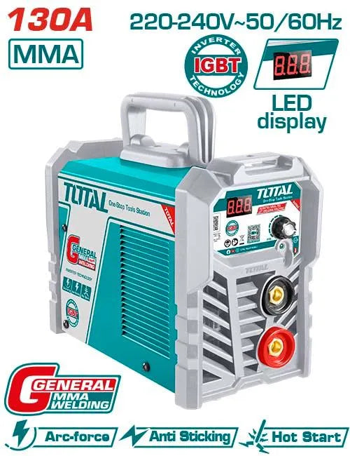Poste à Souder TOTAL TW213028 130A IGBT Inverter 220V Cycle 45% Électrodes 3.2mm Kit Casque — SQES Tunisie
