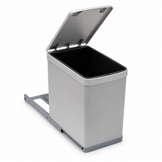 Poubelle Encastrable 1 Bac Gollinucci 281MT Inox/Gris – 16 L – Hauteur 360 mm – Larg. Min. 300 mm – CEG Réf. 4090ACC281 | SQES Tunisie
