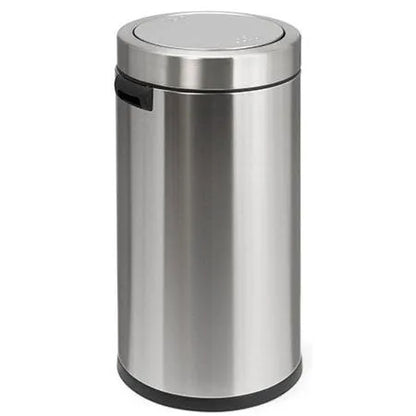 Poubelle de bureau à couvercle basculant - Chromé - 40lt - SQES