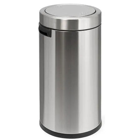Poubelle de bureau à couvercle basculant - Chromé - 40lt - SQES