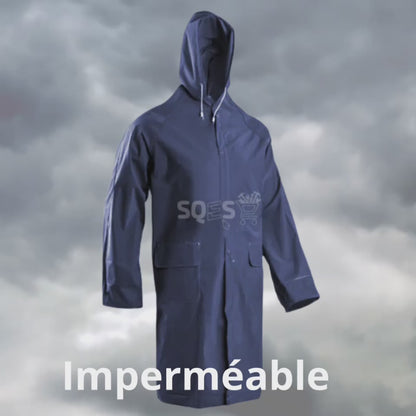 Manteau Imperméable Bleu Marine, Manteau de protection Anti Pluie XL